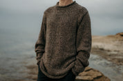 The Andean — Men's Heritage Roll-Neck Knit (tweed brown)