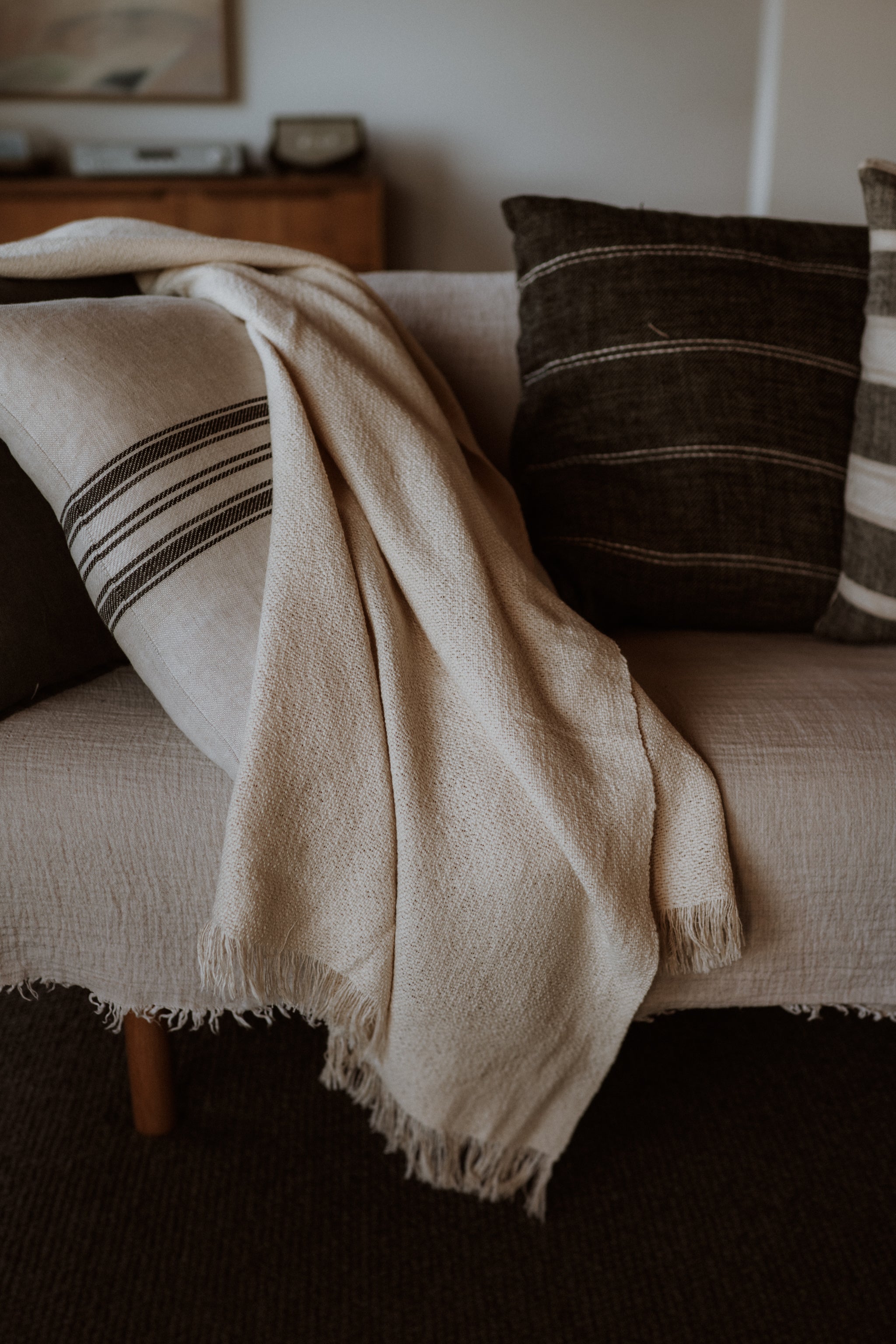 Organic cotton throws
