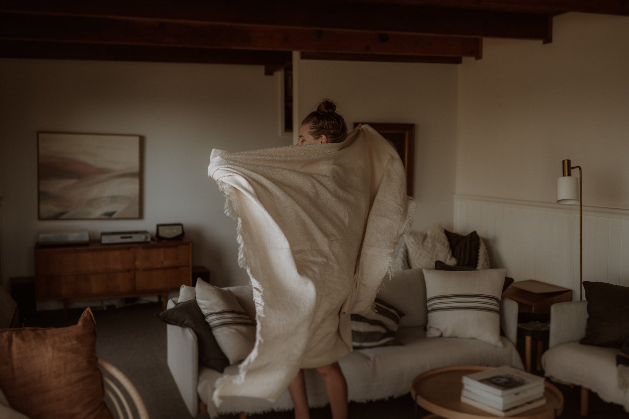 Organic cotton throws