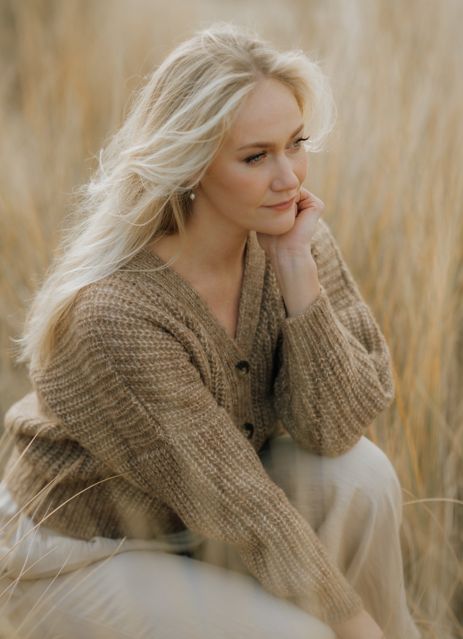 NEW - Bonita Cropped Cardi - Caramel