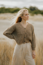 NEW - Bonita Cropped Cardi - Caramel