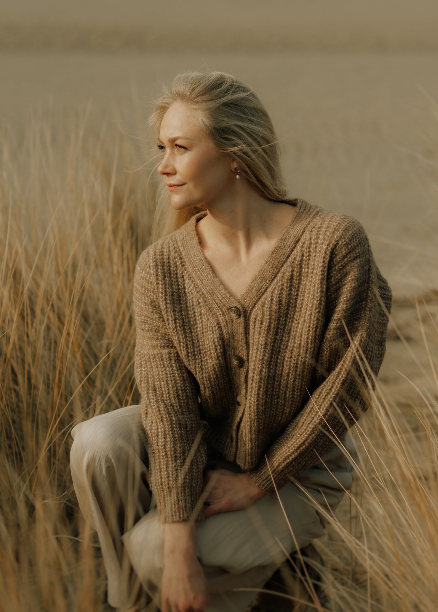 NEW - Bonita Cropped Cardi - Caramel