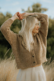 NEW - Bonita Cropped Cardi - Caramel
