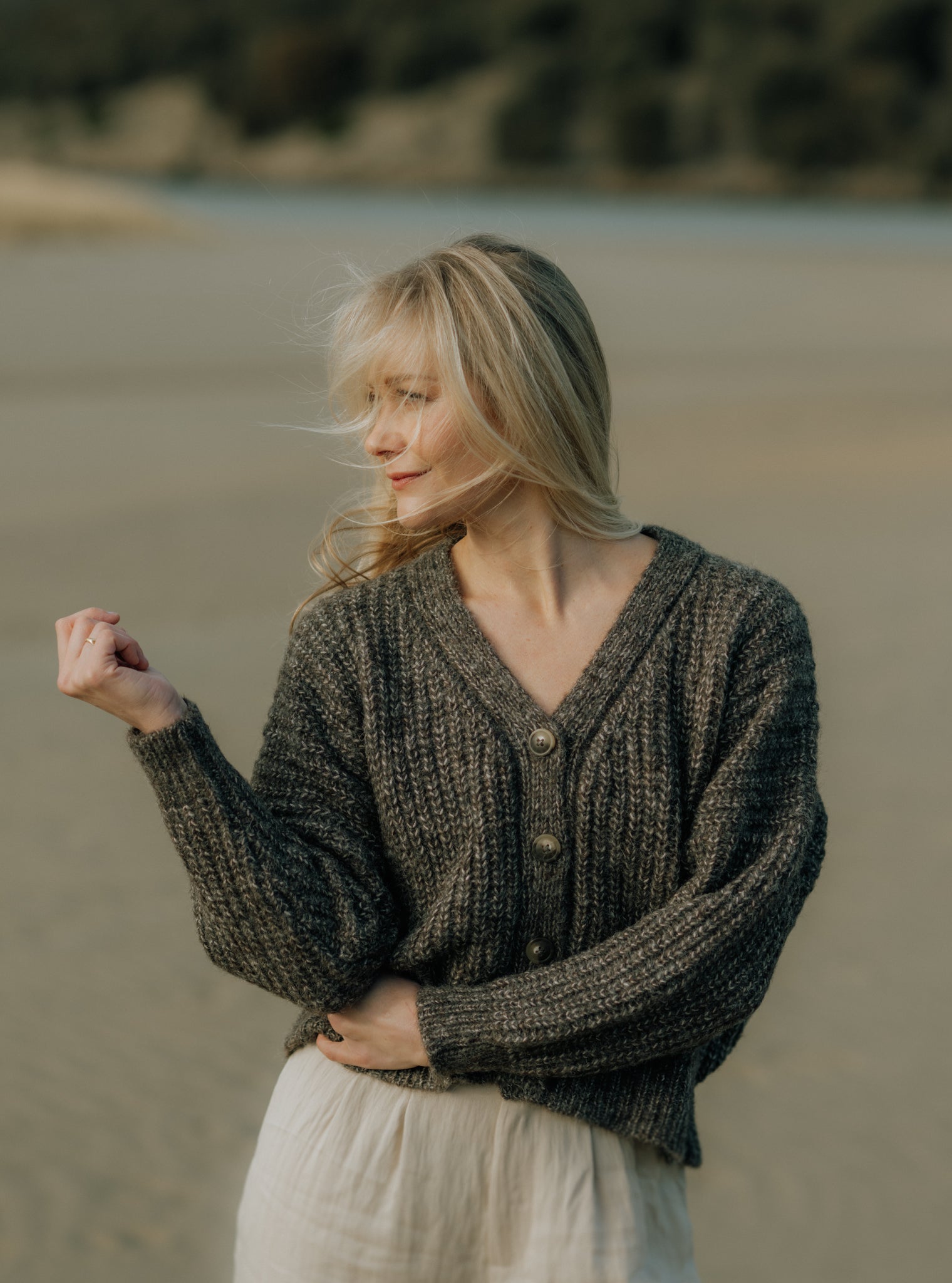 NEW - Bonita Cropped Cardi - Charcoal