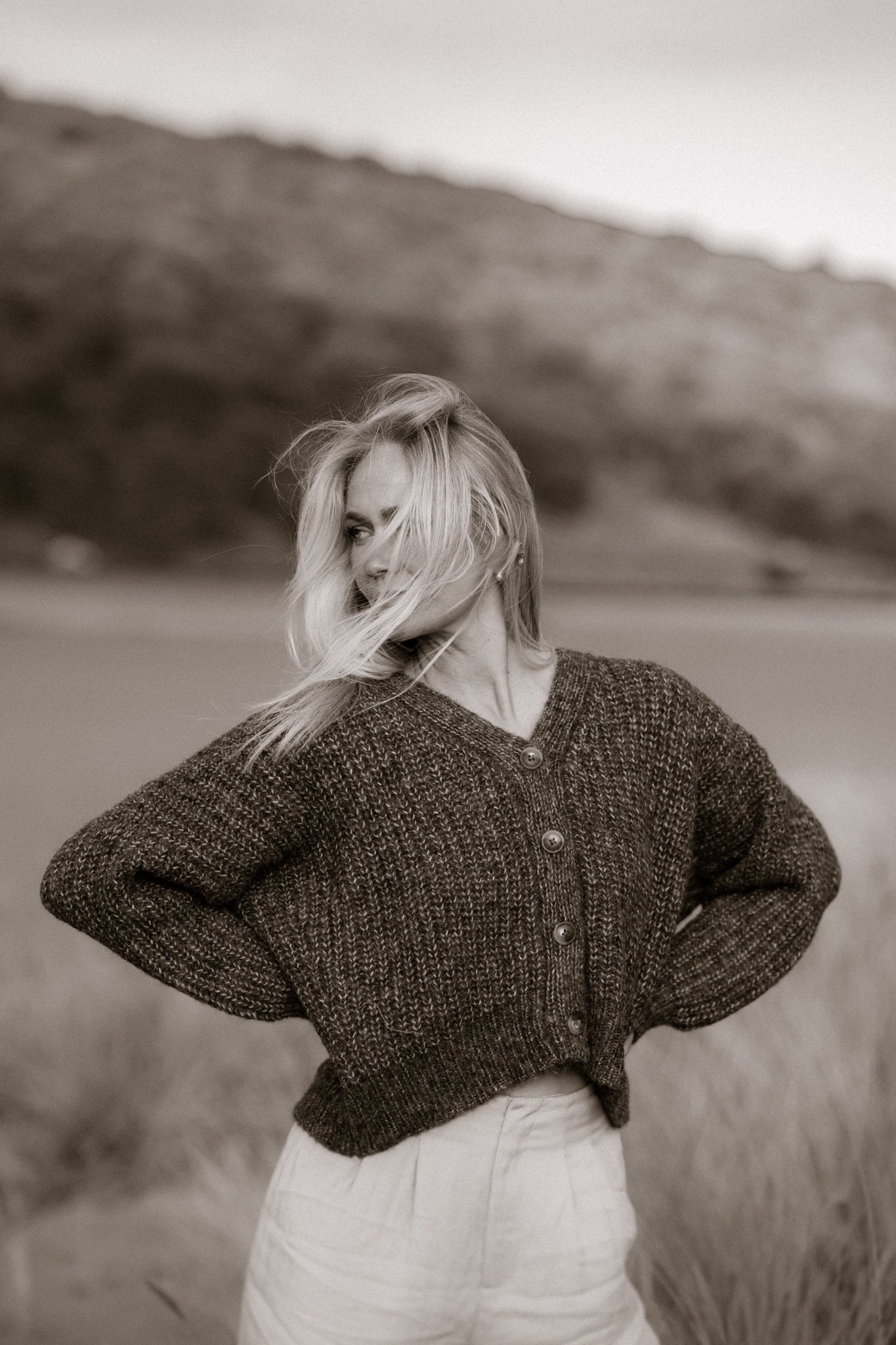 NEW - Bonita Cropped Cardi - Charcoal