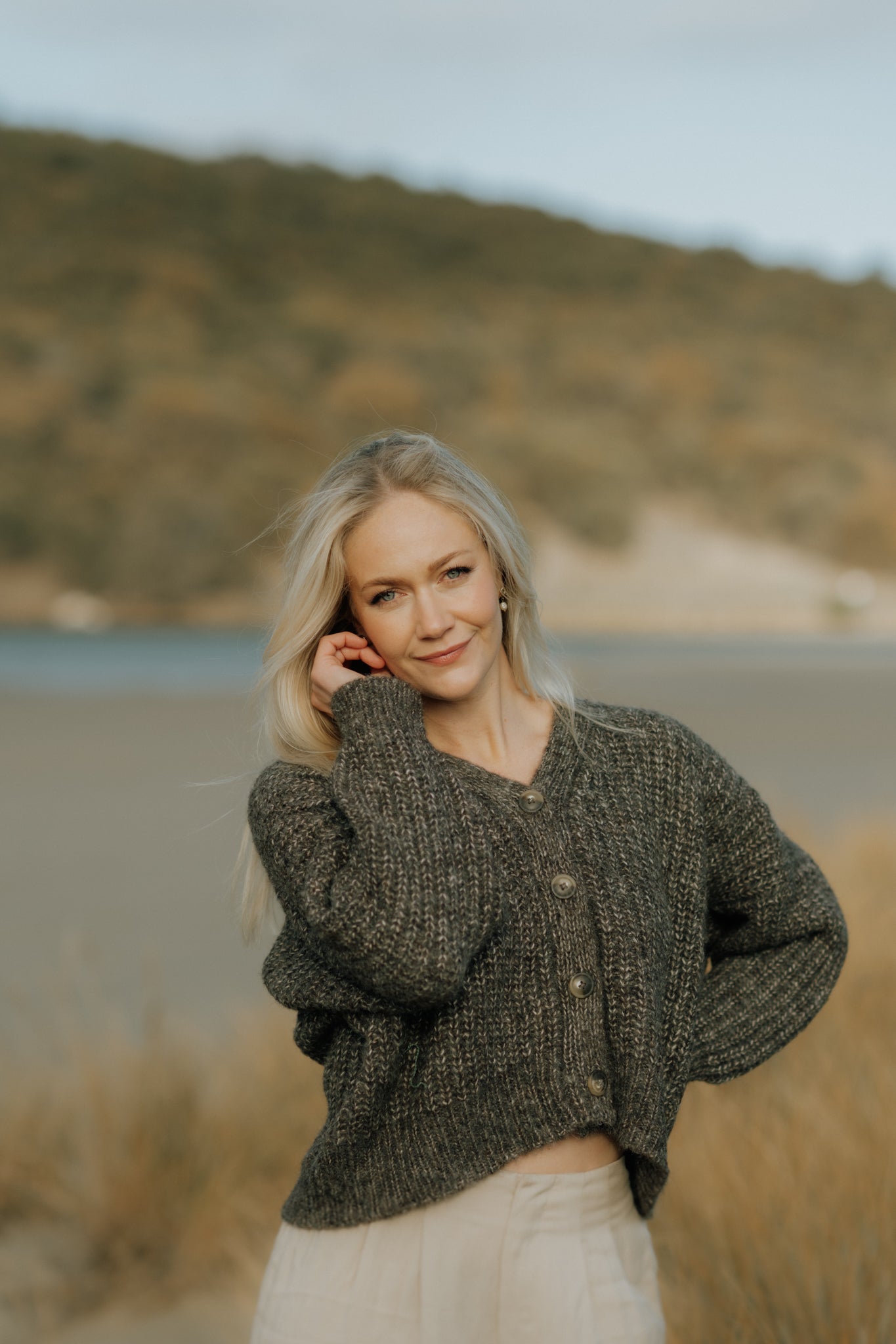 NEW - Bonita Cropped Cardi - Charcoal