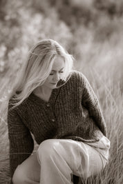 NEW - Bonita Cropped Cardi - Charcoal
