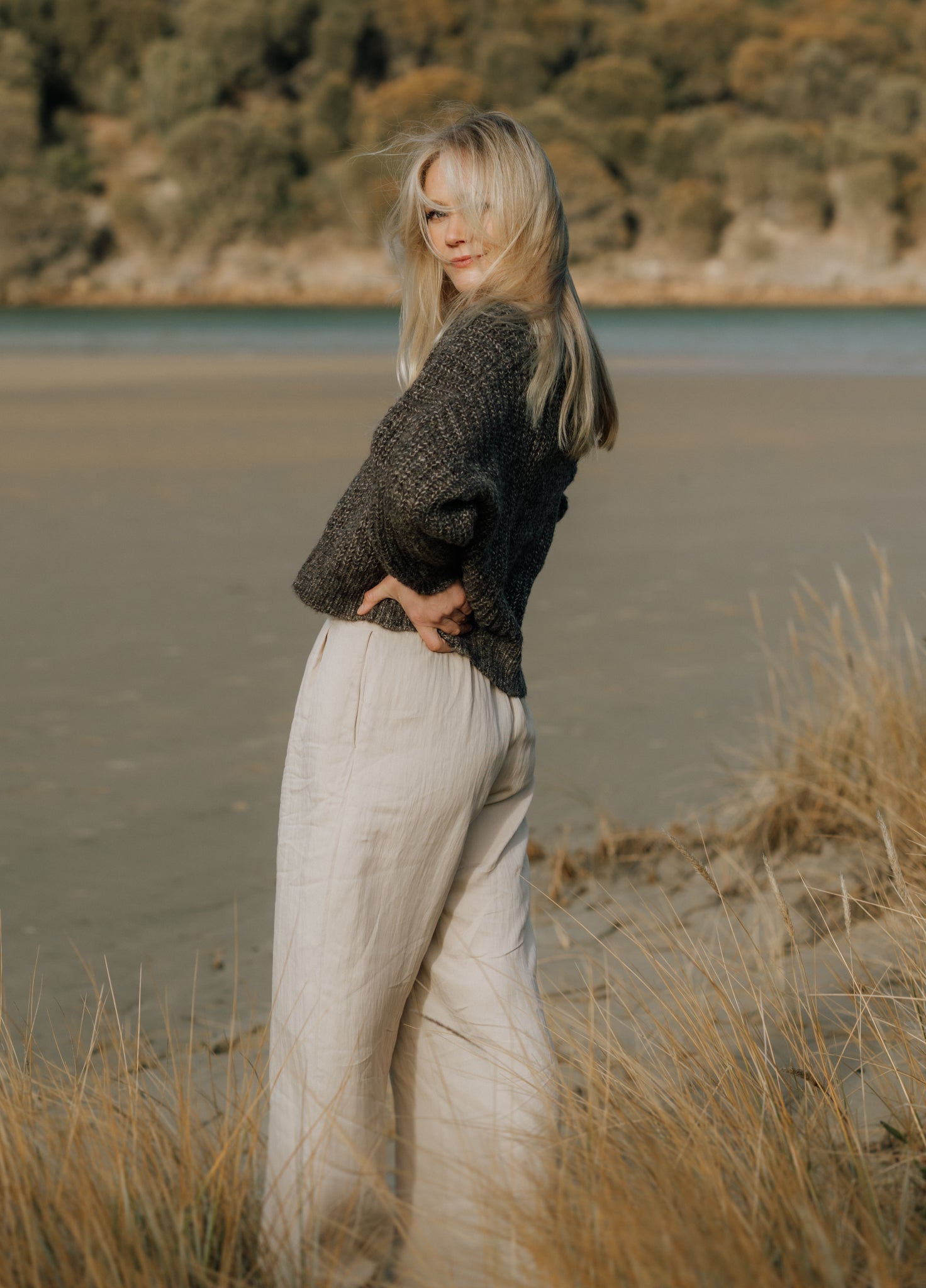 NEW - Bonita Cropped Cardi - Charcoal