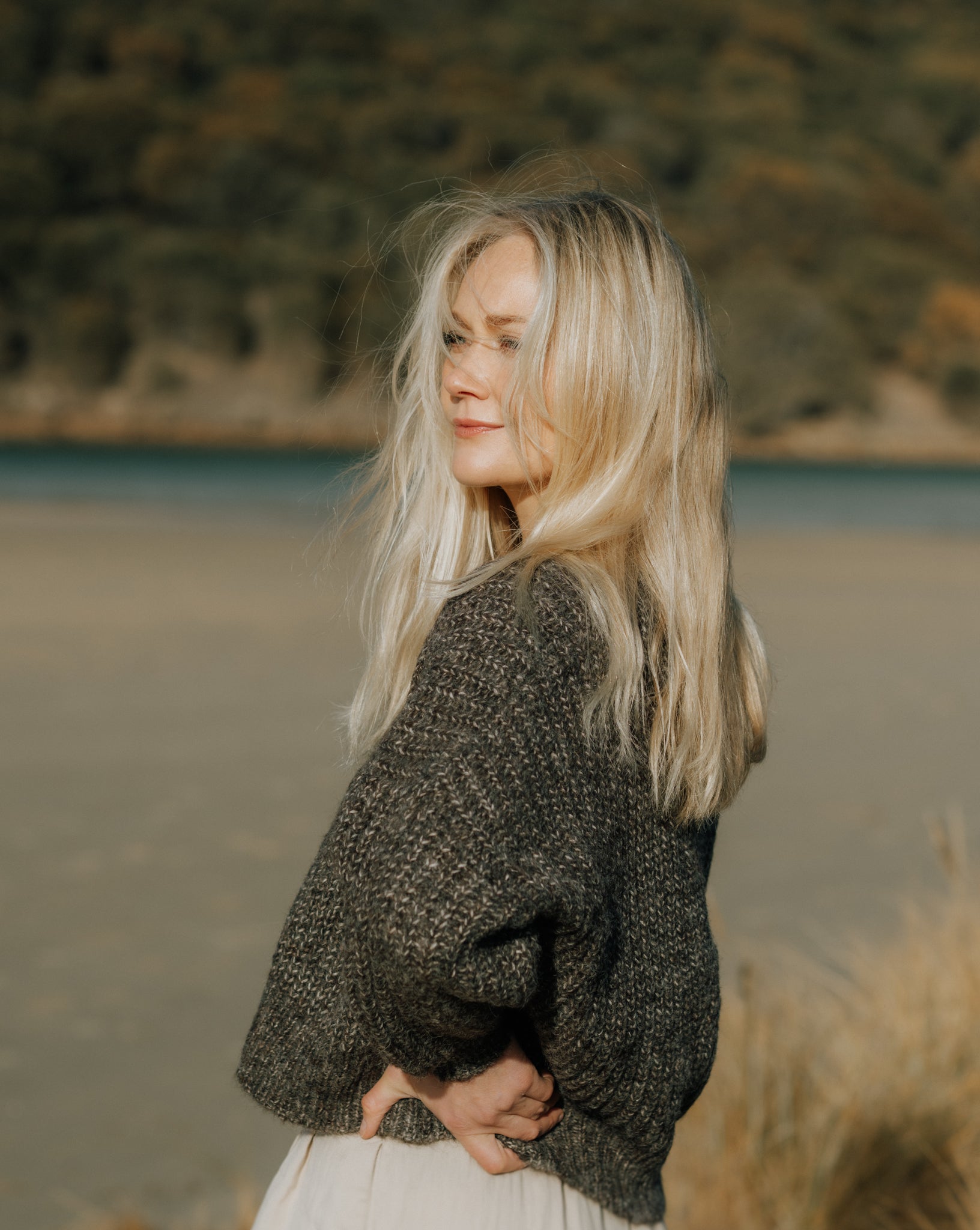 NEW - Bonita Cropped Cardi - Charcoal