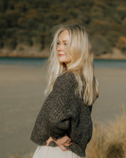 NEW - Bonita Cropped Cardi - Charcoal
