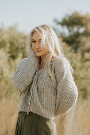 NEW - Bonita Cropped Cardi - Fog