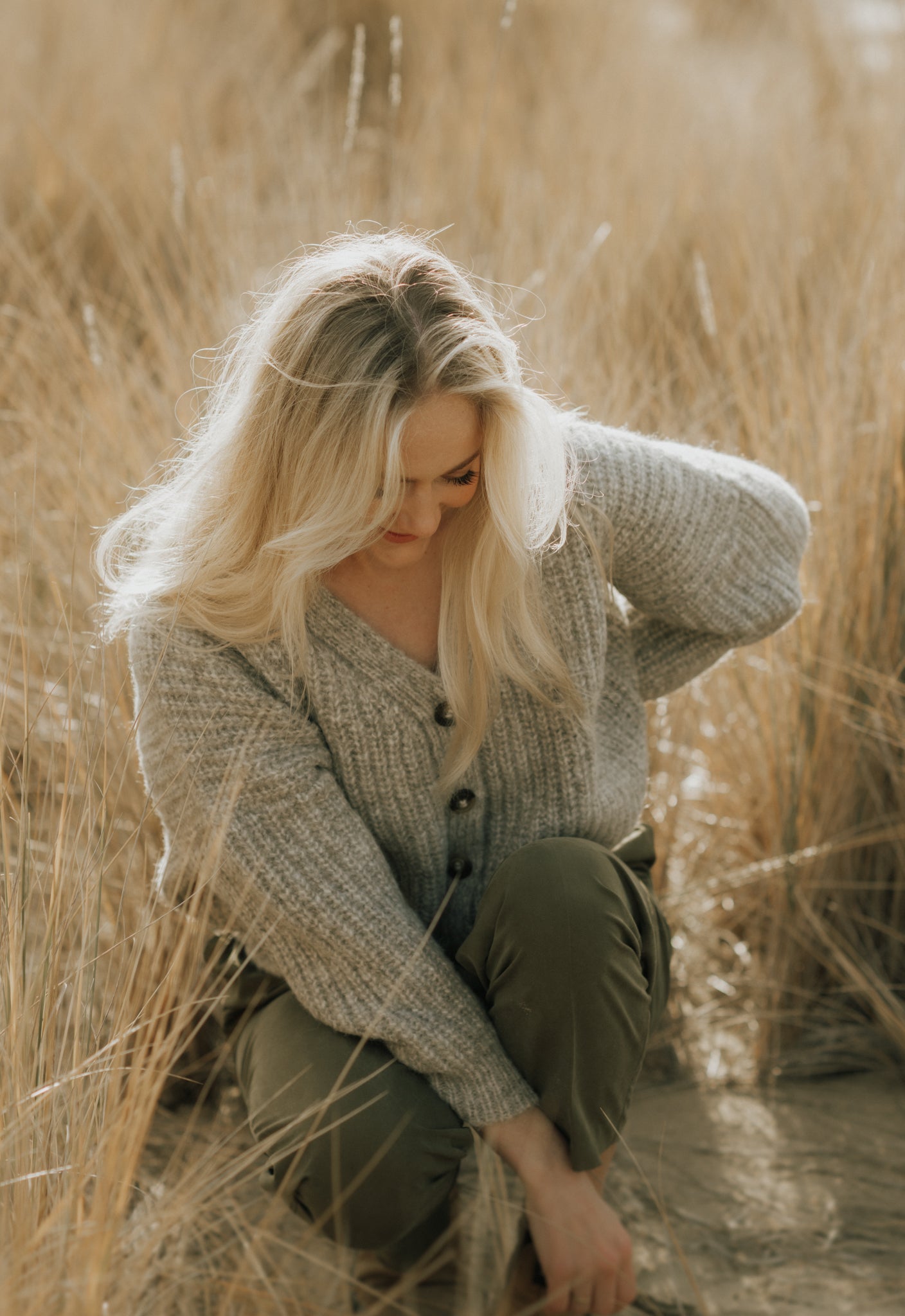 NEW - Bonita Cropped Cardi - Fog