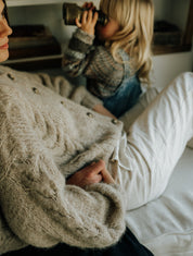 Lima Alpaca Cardigan - Beige