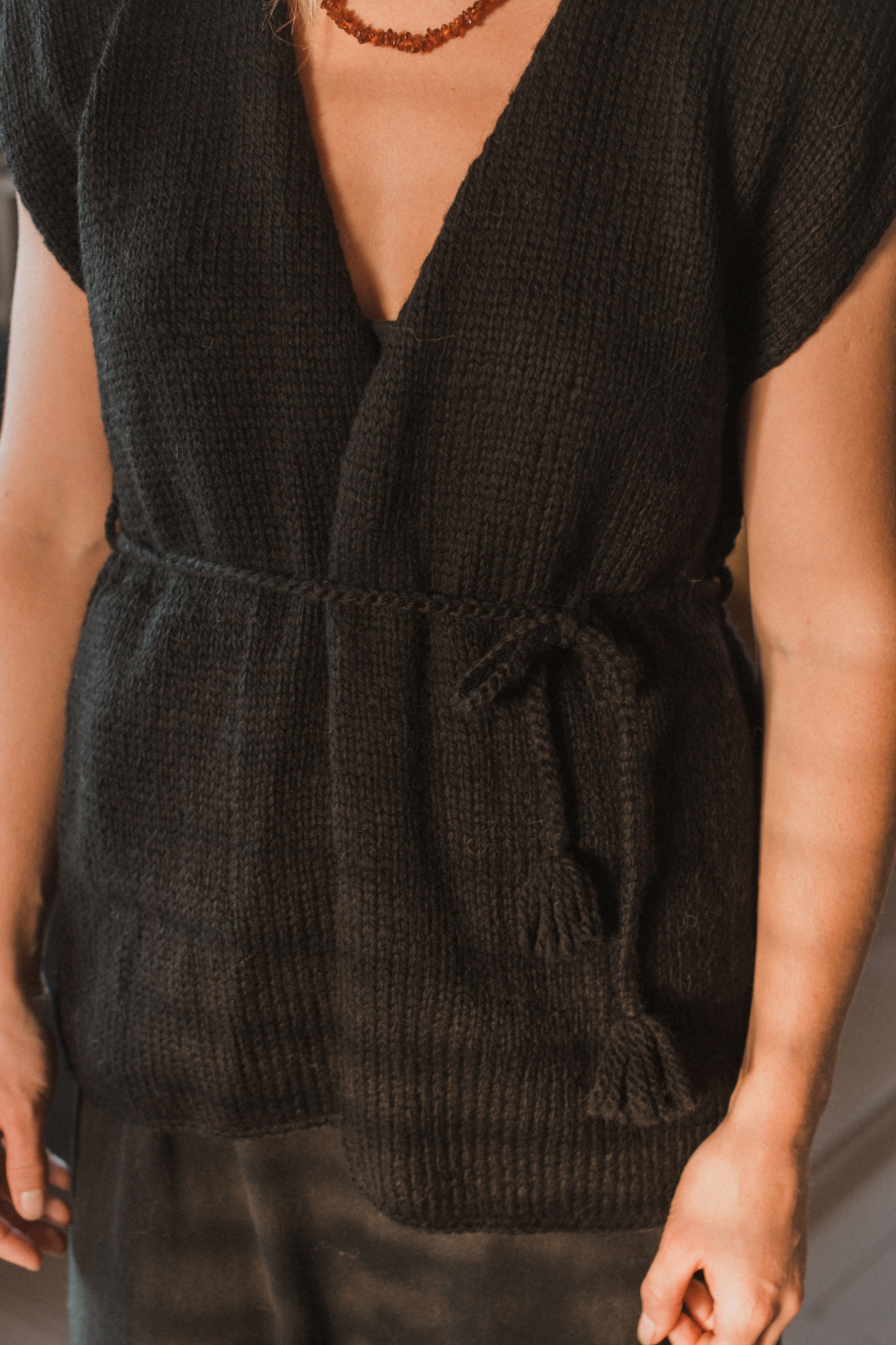 Wren Andean Wool Vest - Black