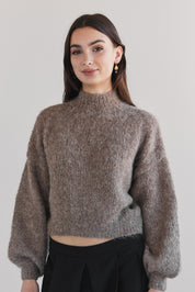 Suri Alpaca Crop - Taupe