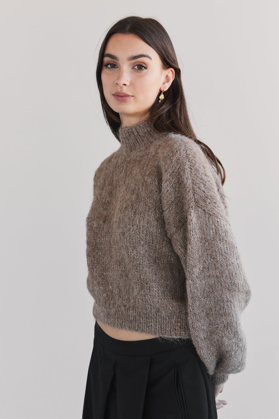 Suri Alpaca Crop - Taupe