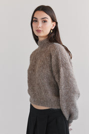 Suri Alpaca Crop - Taupe