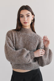 Suri Alpaca Crop - Taupe
