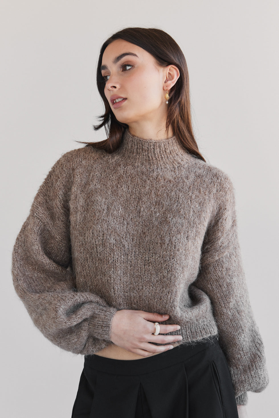 Suri Alpaca Crop - Taupe – Once Upon an Artisan