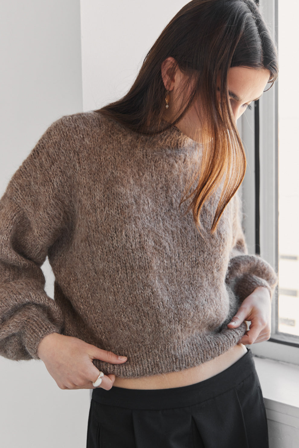 Suri Alpaca Crop - Taupe