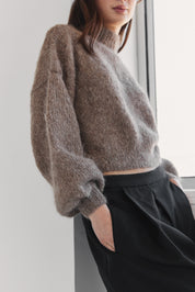 Suri Alpaca Crop - Taupe
