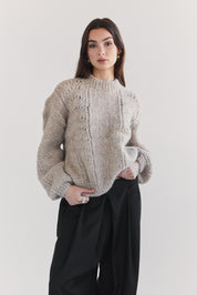 Ama Alpaca Jumper - Beige