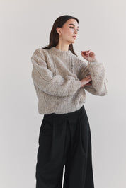 Ama Alpaca Jumper - Beige