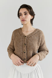 NEW - Bonita Cropped Cardi - Caramel