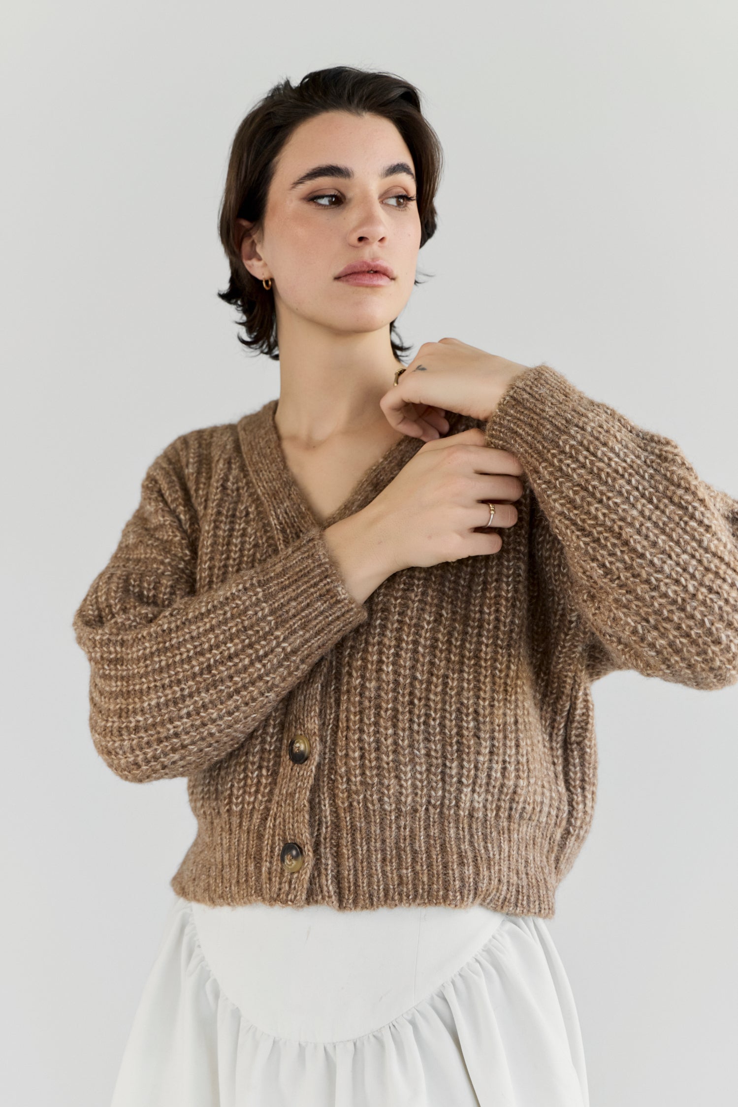 NEW - Bonita Cropped Cardi - Caramel