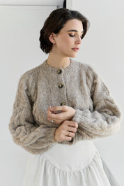 Lima Alpaca Cardigan - Beige