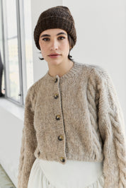 Lima Alpaca Cardigan - Beige