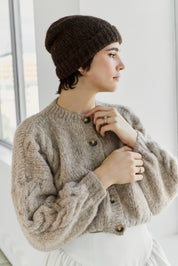 Lima Alpaca Cardigan - Beige