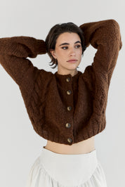 NEW colour - Lima Alpaca Cardigan - Chocolate