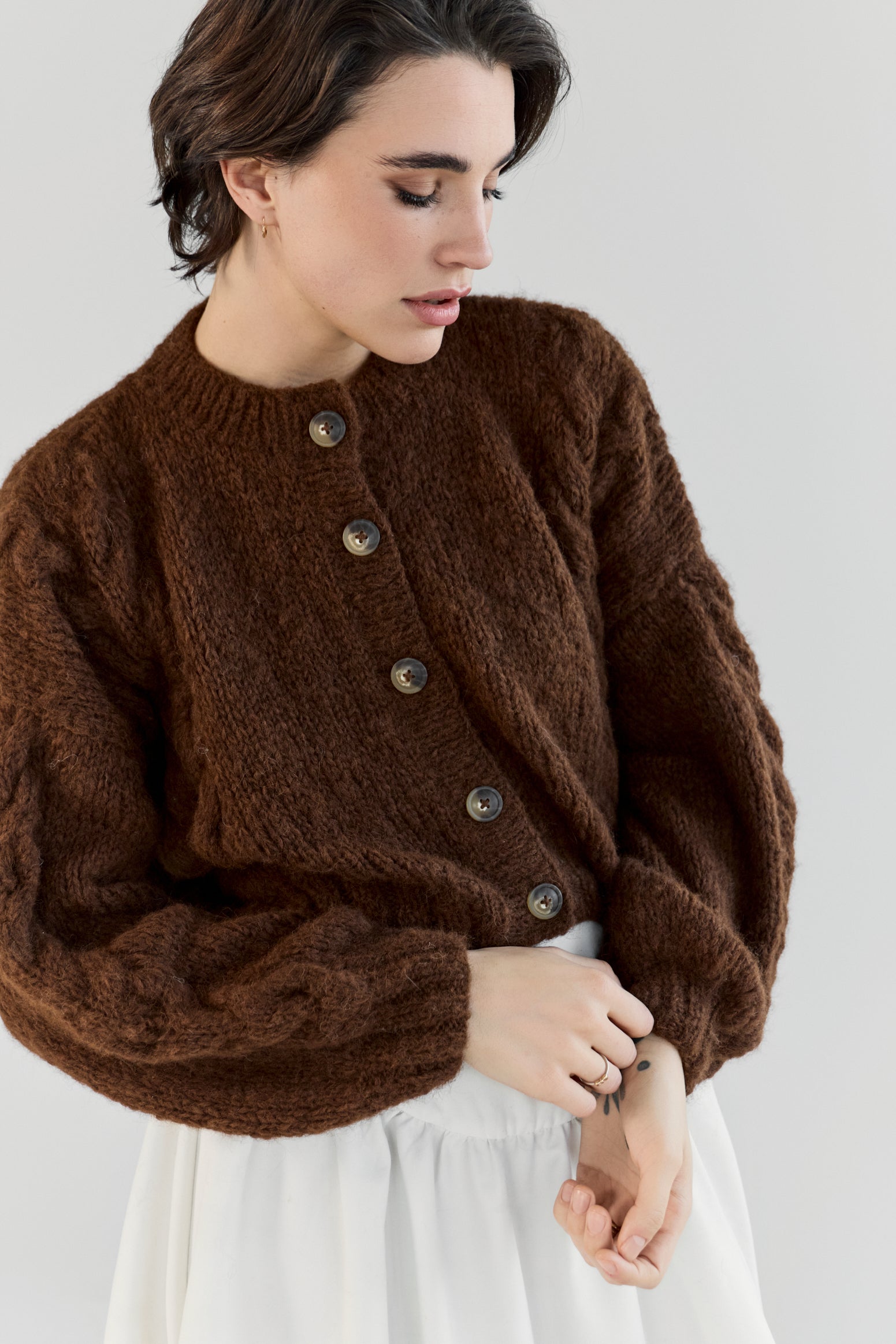 NEW colour - Lima Alpaca Cardigan - Chocolate