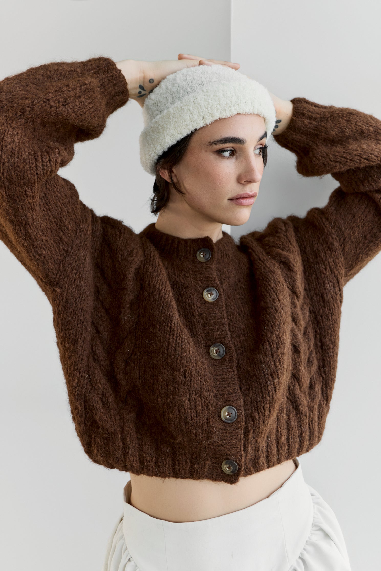 NEW colour - Lima Alpaca Cardigan - Chocolate