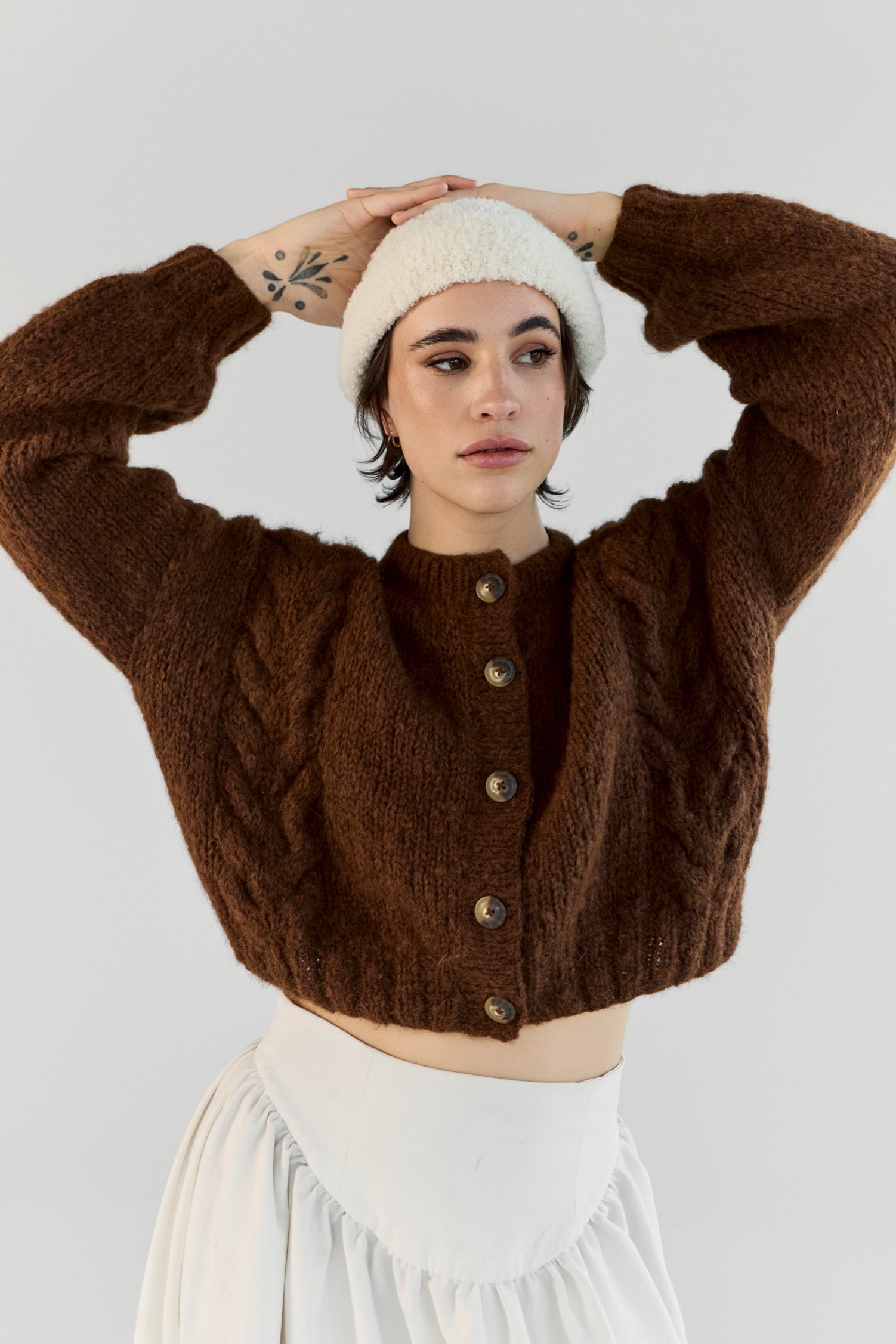 NEW colour - Lima Alpaca Cardigan - Chocolate