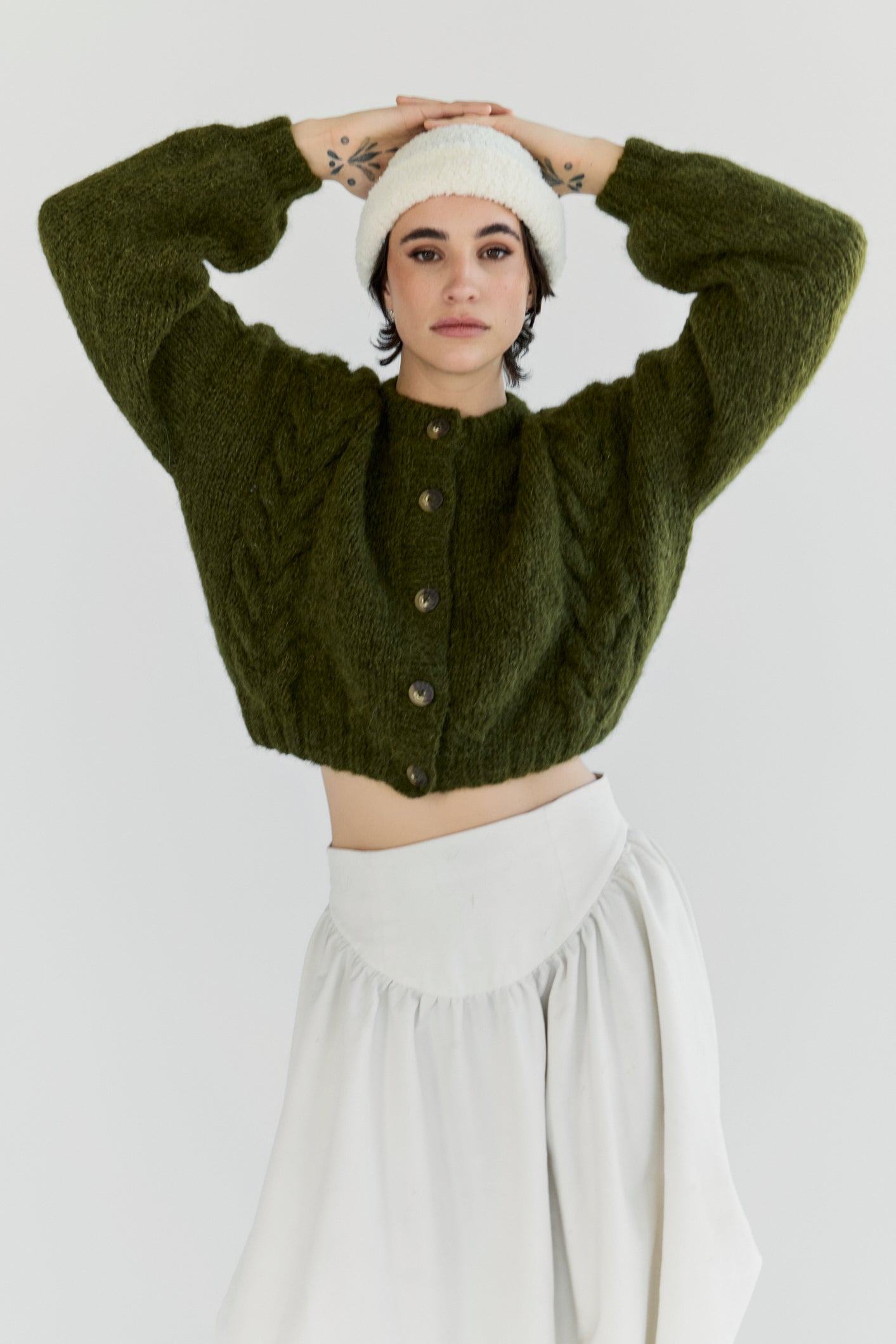 NEW colour - Lima Alpaca Cardigan - Meadow Green