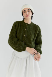 NEW colour - Lima Alpaca Cardigan - Meadow Green
