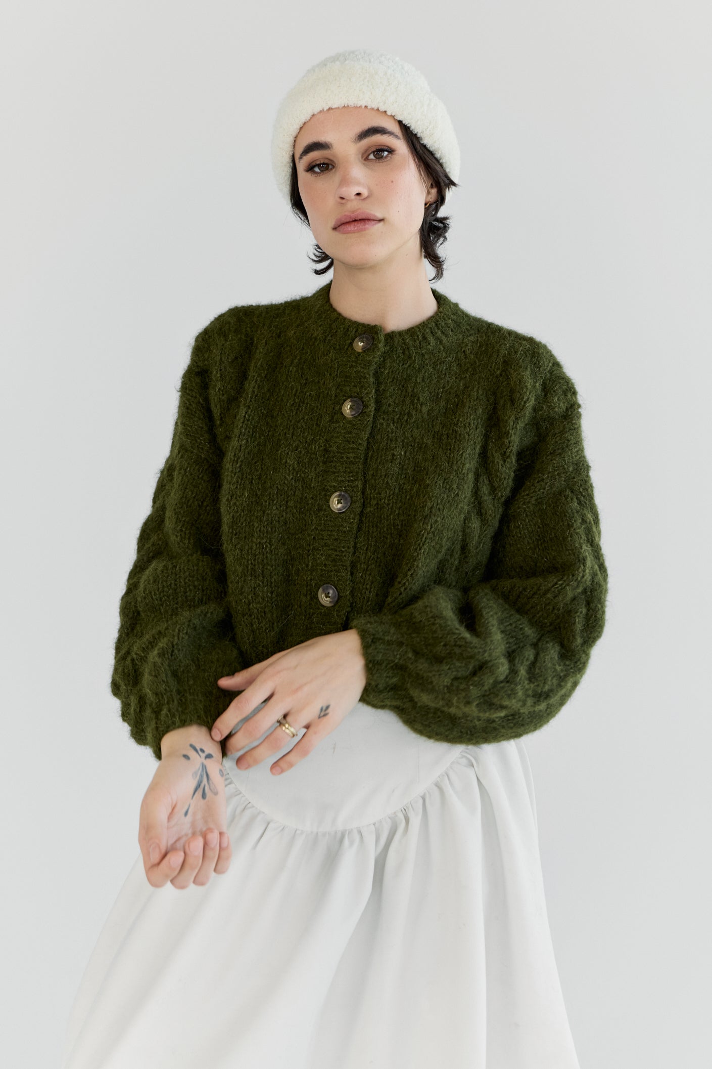 NEW colour - Lima Alpaca Cardigan - Meadow Green