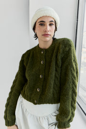 NEW colour - Lima Alpaca Cardigan - Meadow Green