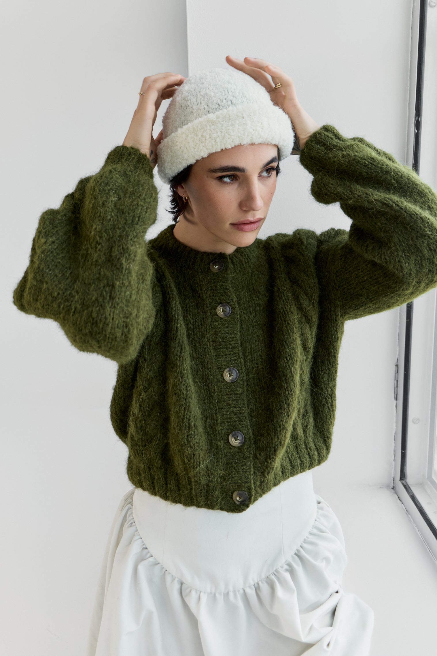 NEW colour - Lima Alpaca Cardigan - Meadow Green