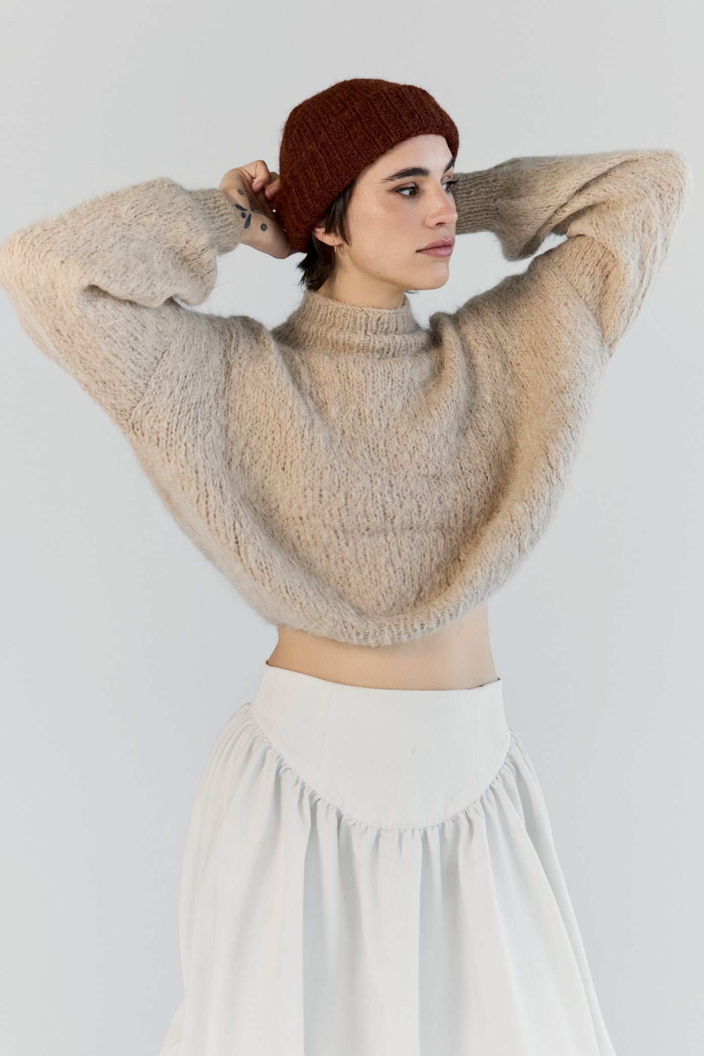 Suri Alpaca Crop - Cream