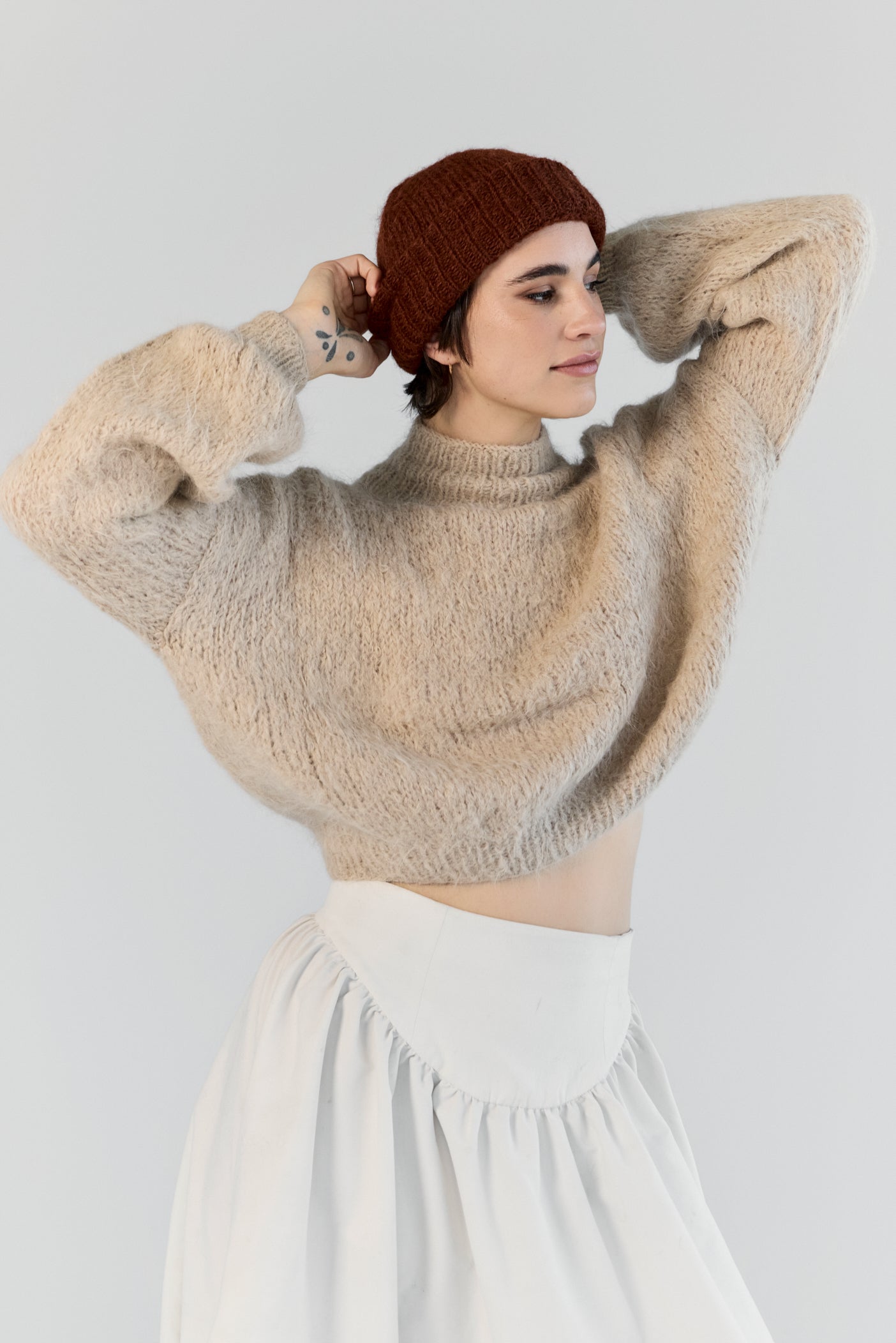 Suri Alpaca Crop - Cream