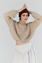 Suri Alpaca Crop - Cream