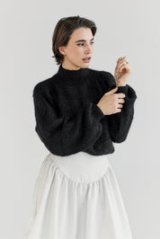 Suri Alpaca Crop - Black