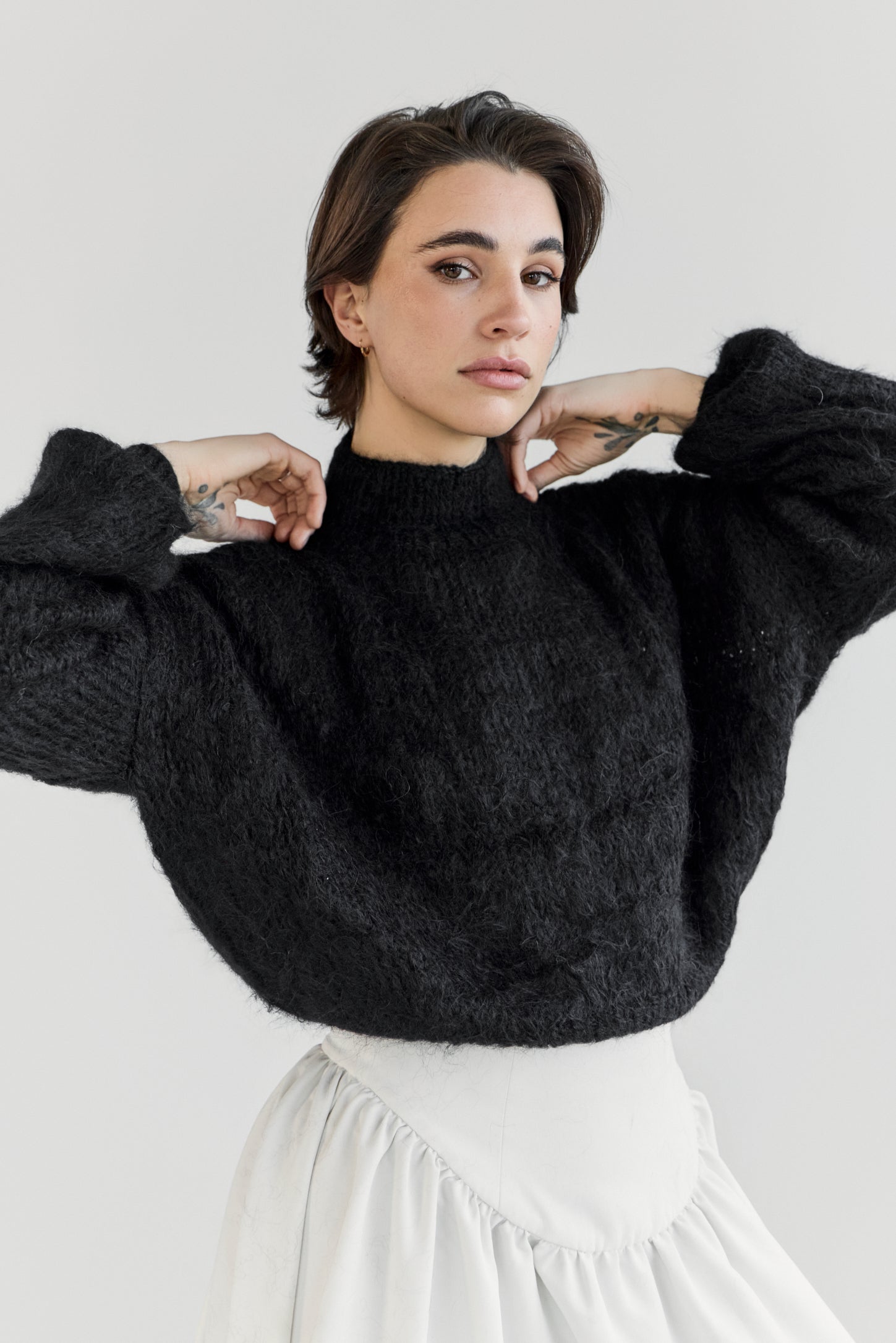 Suri Alpaca Crop - Black