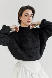 Suri Alpaca Crop - Black