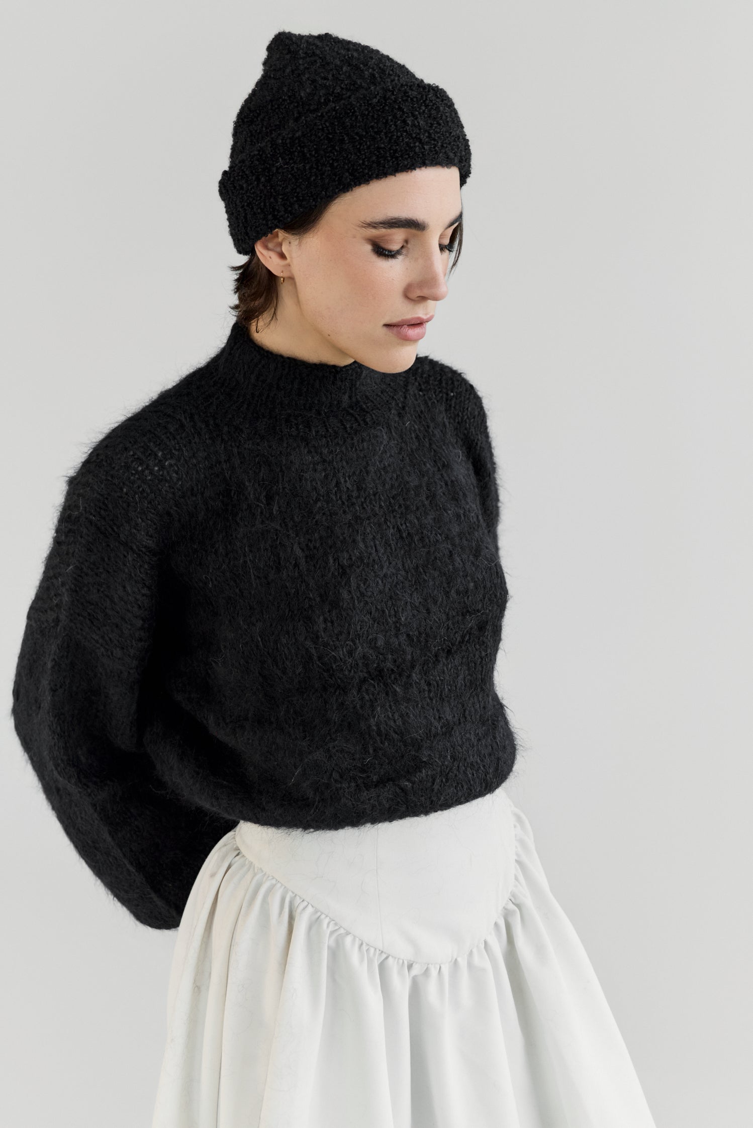 Suri Alpaca Crop - Black