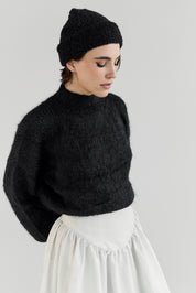 Suri Alpaca Crop - Black