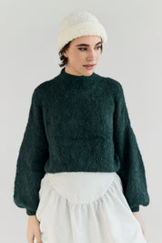 Suri Alpaca Crop - Green